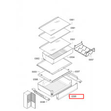 Панель ящика откидная для холодильника Bosch (Бош) /Siemens (Сименс) - 11012656