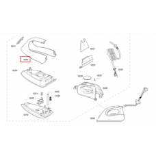 Верхняя (передняя) часть корпуса утюга Bosch (Бош) - 652692