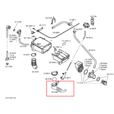 Патрубок для стиральной машины Bosch (Бош)/Siemens (Сименс)- 264580