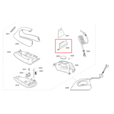 Задняя (тыльная) часть корпуса утюга Bosch (Бош) - 651264