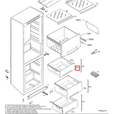 Панель ящика морозильной камеры для холодильника Electrolux (Электролюкс)/Zanussi/AEG- 2426335069, 2426335010, 2426209066
