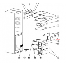 Панель овощного ящика для холодильника Indesit (Индезит) / Ariston (Аристон) - 283651